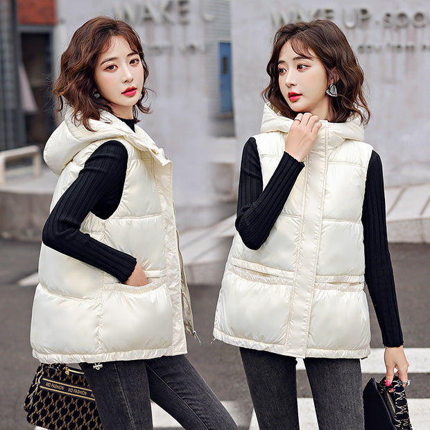 Westernized Hooded Vest Coat