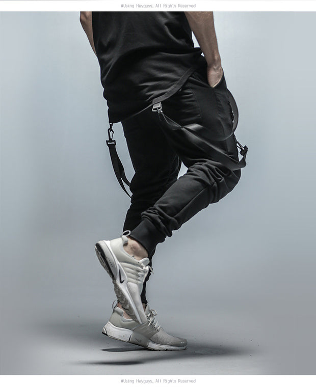 fashion fitness Pant Men pants sweatpants Trousers Fashion Bottoms street wear hip hop pencil pants with belt