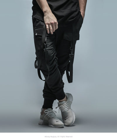 fashion fitness Pant Men pants sweatpants Trousers Fashion Bottoms street wear hip hop pencil pants with belt