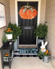 Home Pumpkin Wreath Front Door Decor